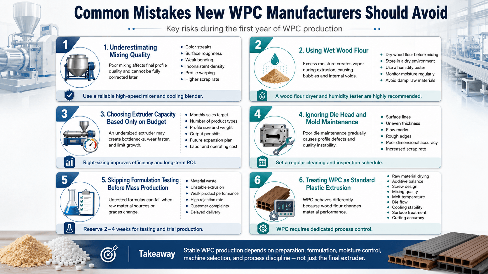 Common Mistakes New WPC Manufacturers Should Avoid Common Mistakes New WPC Manufacturers Should Avoid